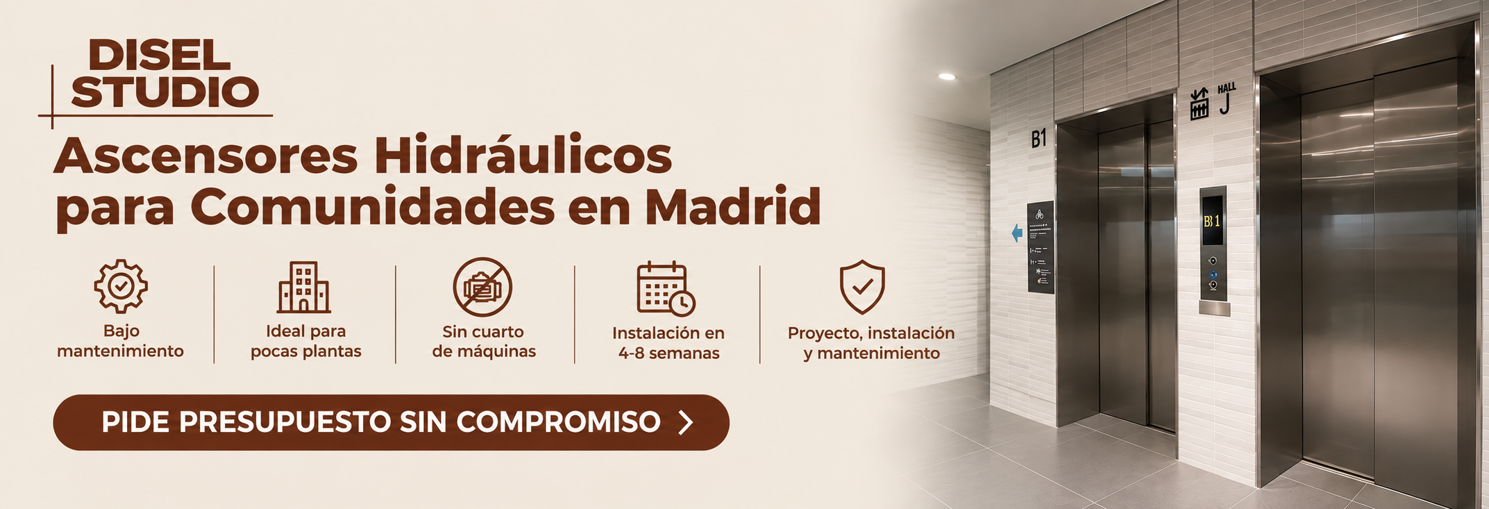 Banner CTA ascensores hidráulicos
