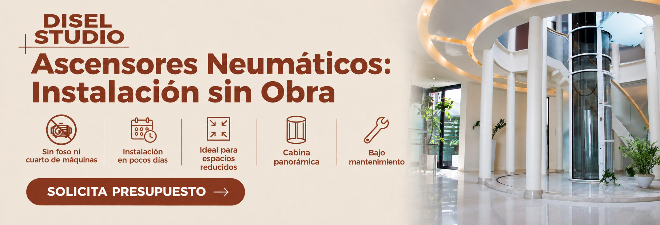 Banner CTA Ascensor neumatico de vacio
